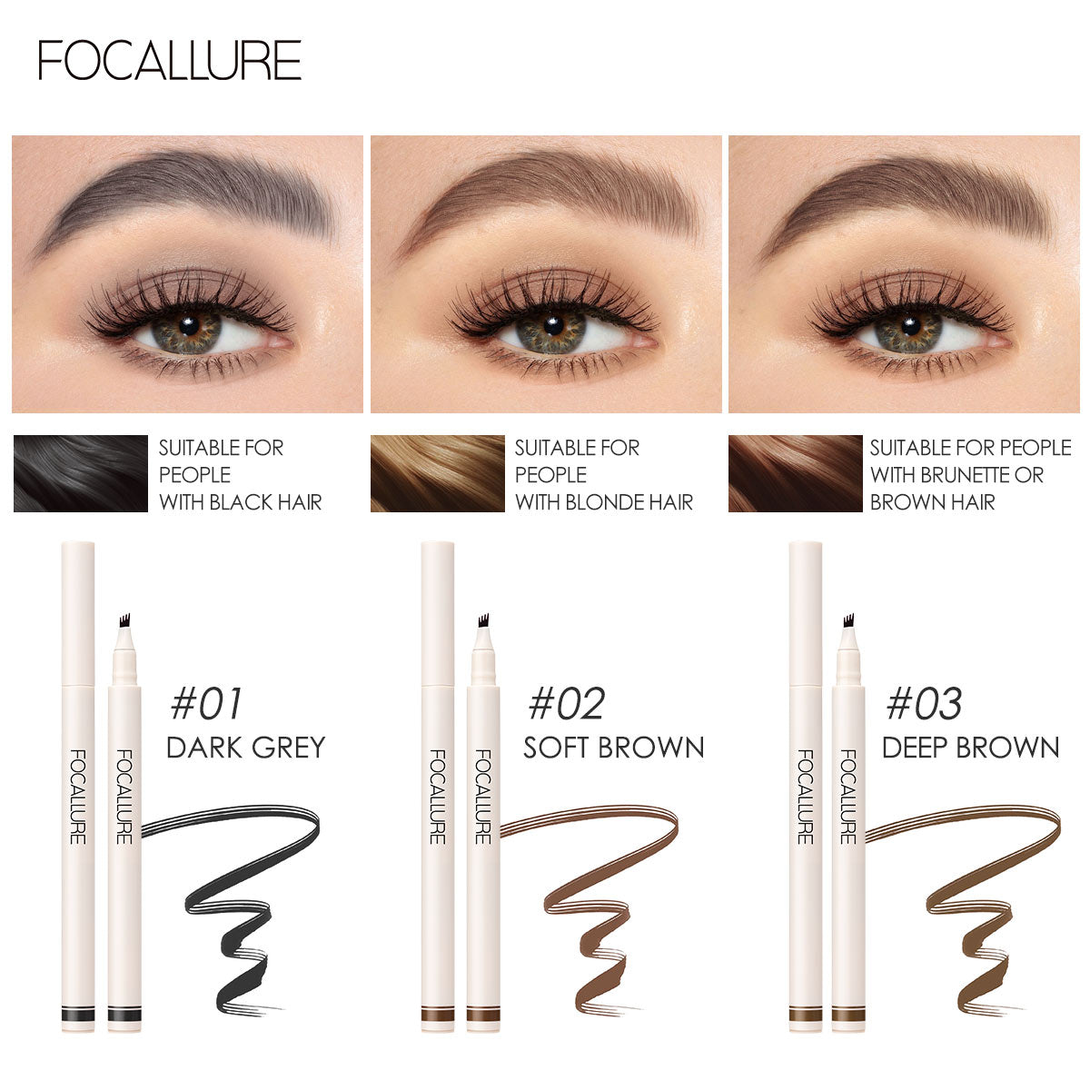 Focallure Tinted Brow Ink Pen FA161 - 01