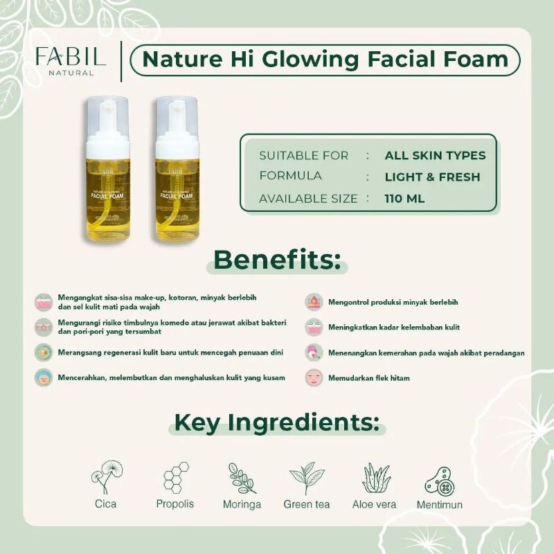 FABIL Nature Hi Glowing Facial Foam 110ml