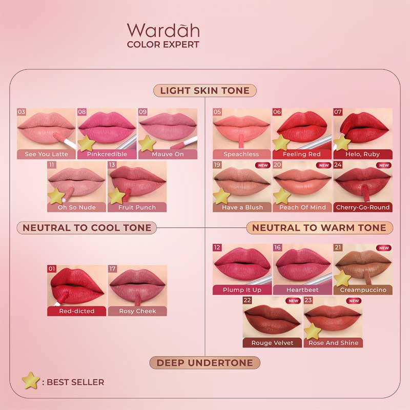 WARDAH Exclusive Matte Lip Cream 01 - Red Dicted | 4 gr