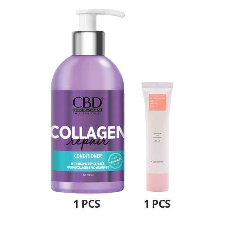 COMBO 1+1 CBD Collagen Repair Conditioner | 250ml Free Bellflower