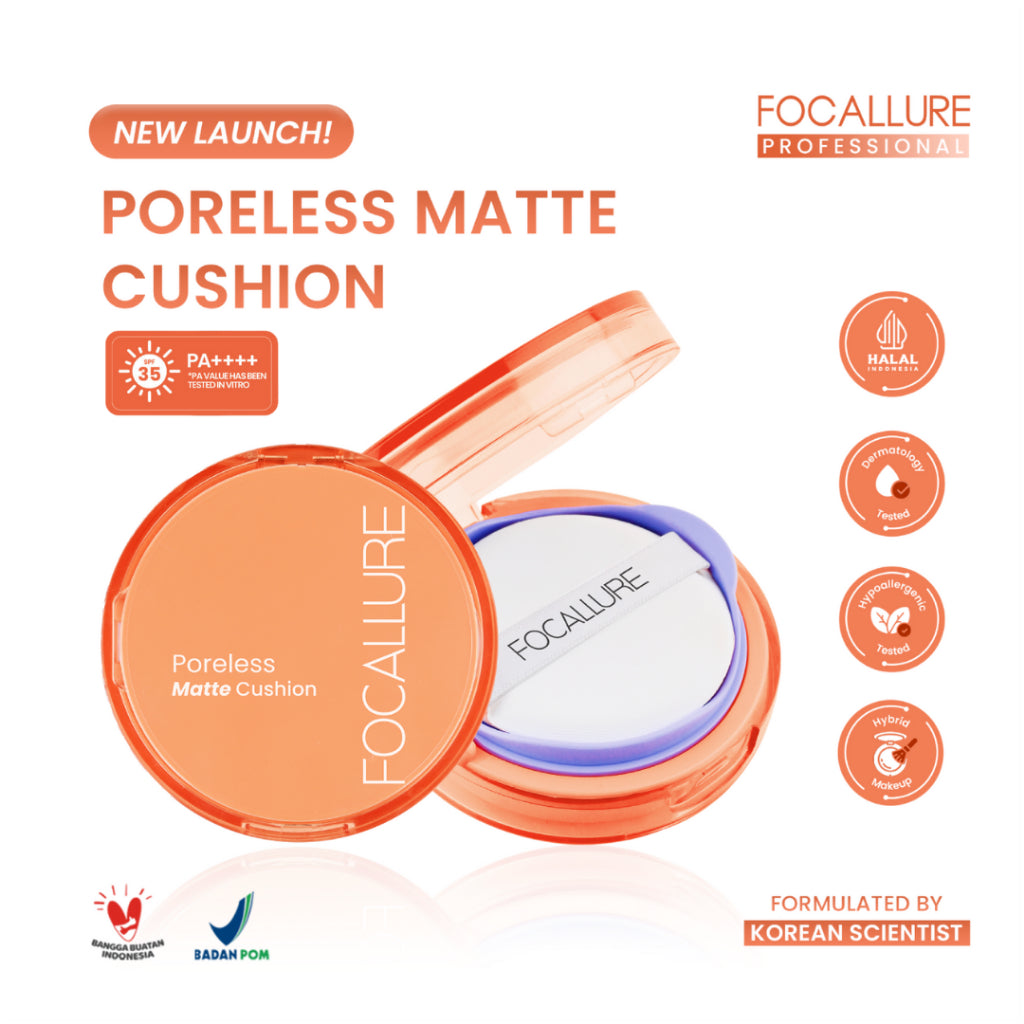 FOCALLURE Poreless Matte Cushion - W02 Almond