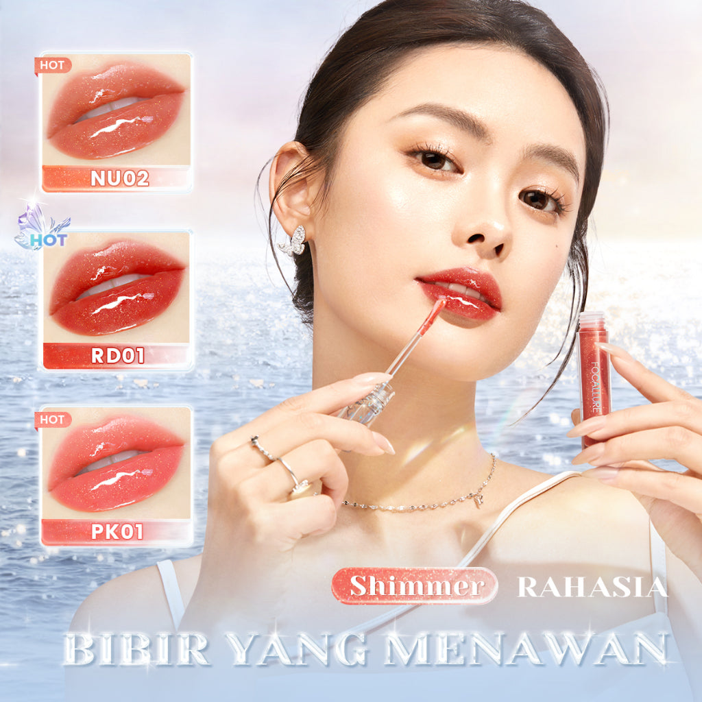 FOCALLURE WATERY GLOW LIPGLOSS PK02