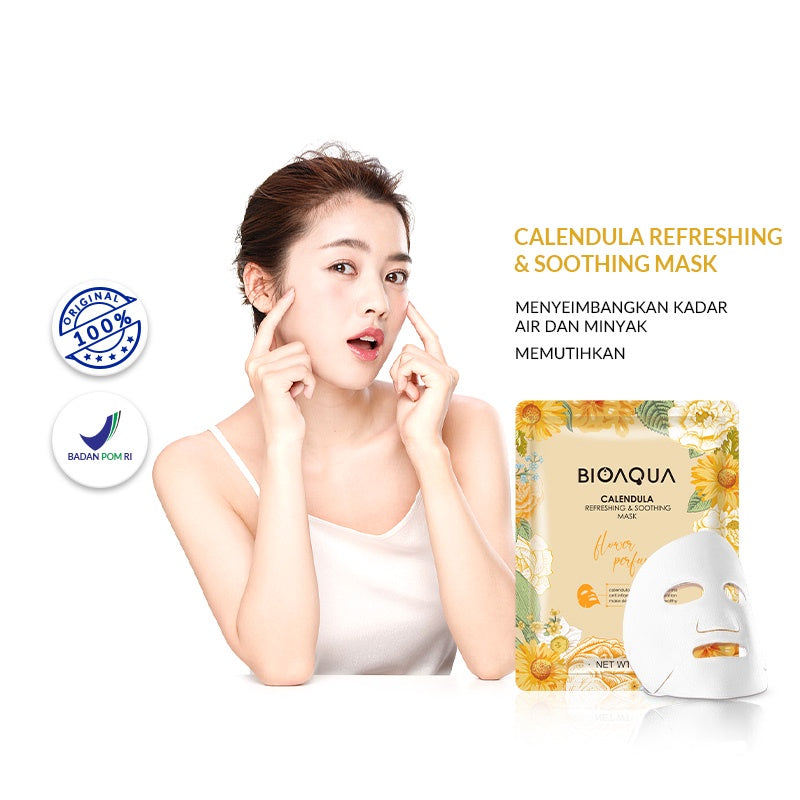 BIOAQUA Calendula Refreshing & Soothing Mask 28g