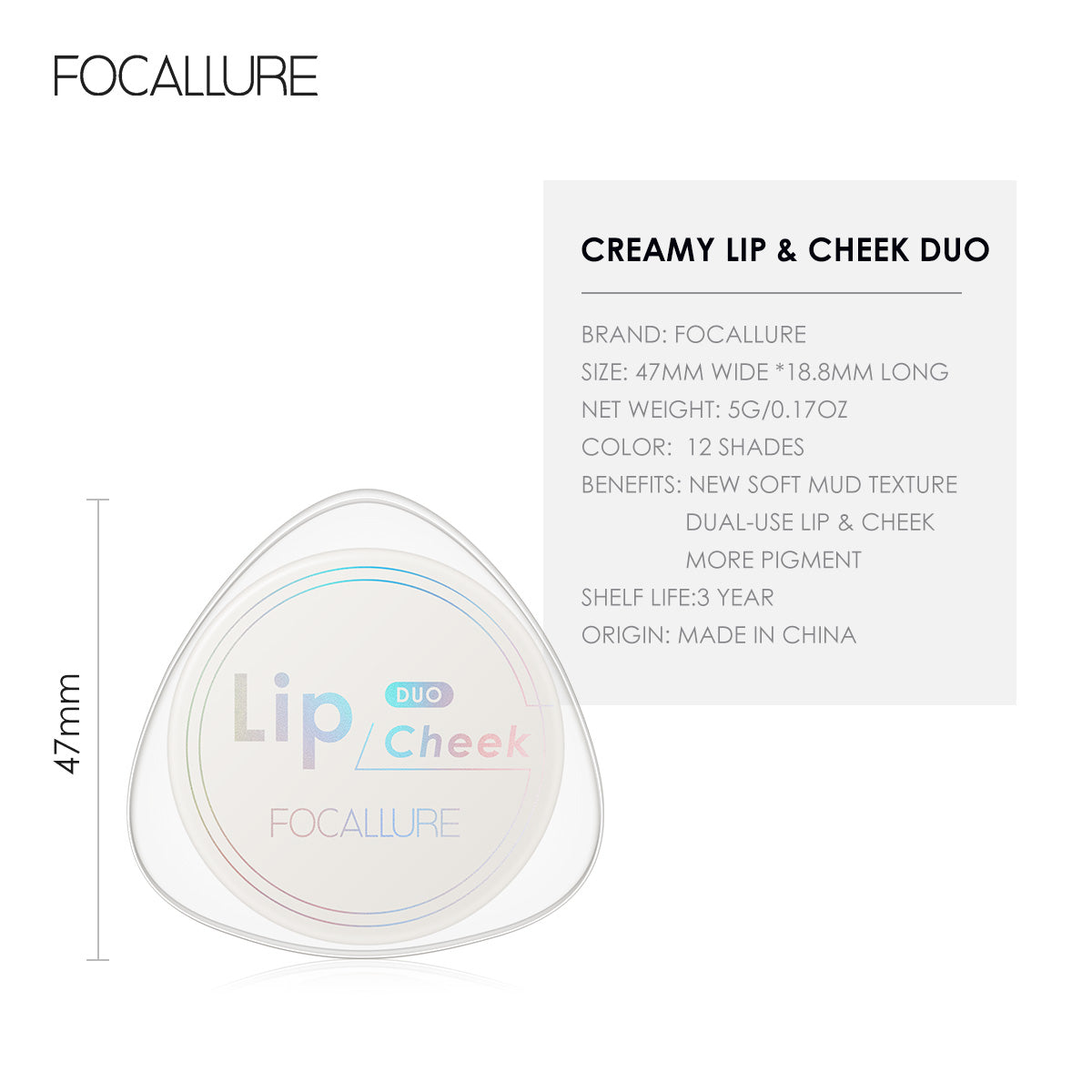 Focallure Creamy Lip & Cheek Duo FA266 #D10