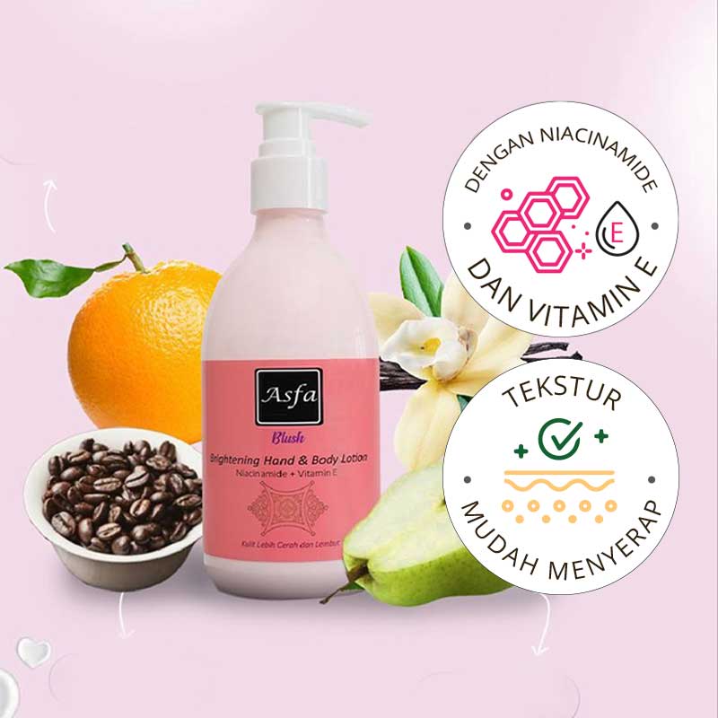 Asfa by Tokyo Night Brightening Body Lotion (Blush) Peach | 300 ml