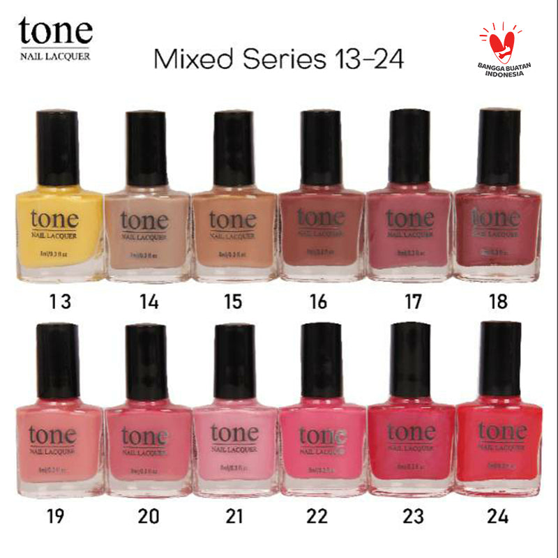 Tone Nail Polish Glossy Mixed Series (25-48) 1 box | 192 ml