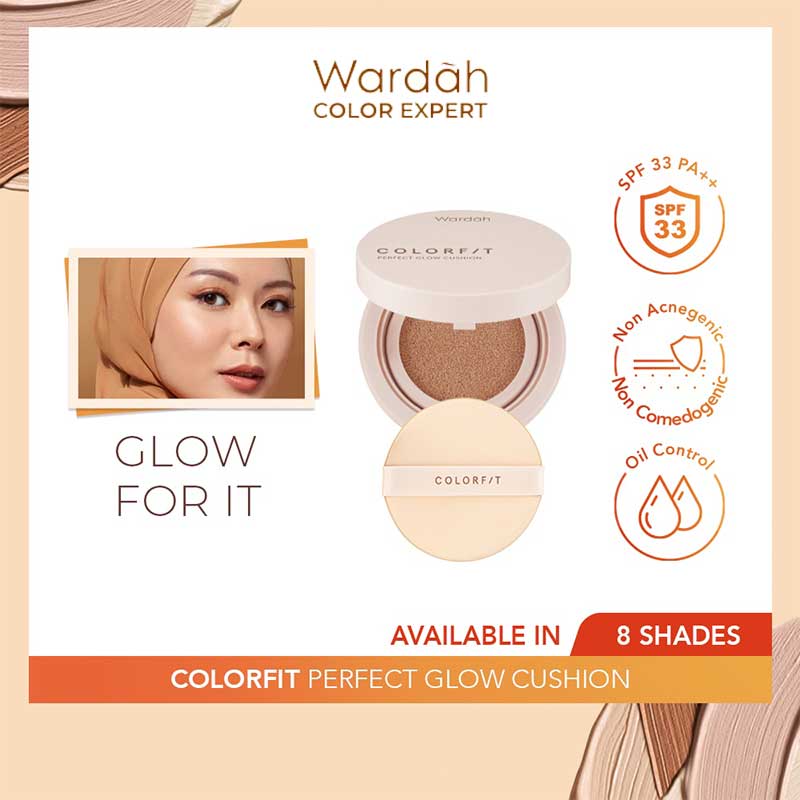 WARDAH Colorfit Perfect Glow Cushion - 11C Pink Fair | 15 gr