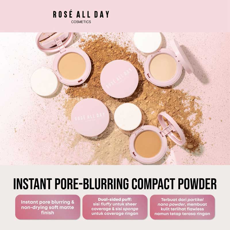 ROSE ALL DAY The Realest Lightweight Compact Powder - Tan