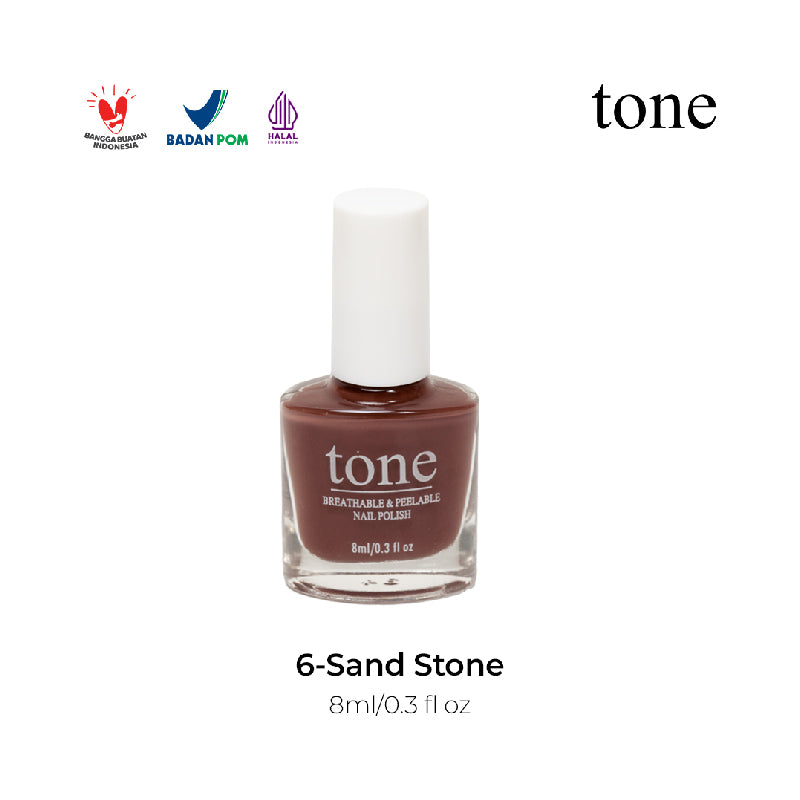 TONE Breathable and Peelable Nail Polish Neutral Palette Series 6