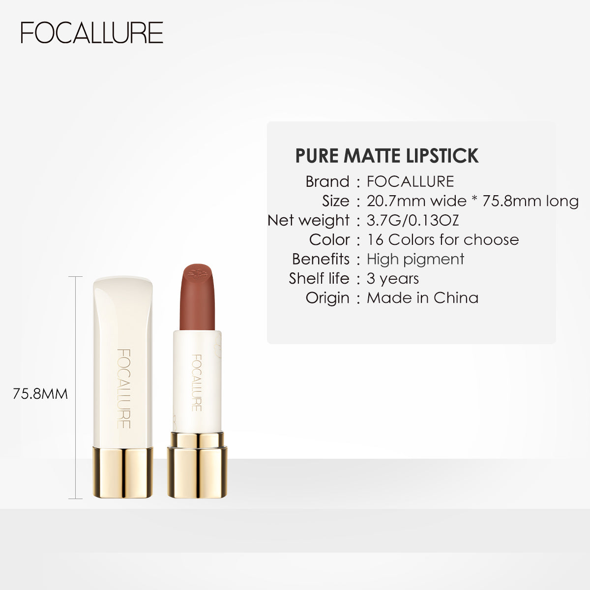 Focallure Pure Matte Lipstick FA203 #203