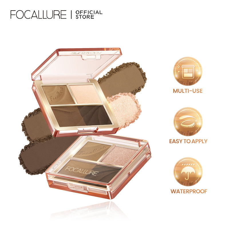 FOCALLURE 4 PAN EYESHADOW PALETTE FA314 BR01