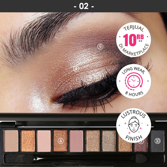 Focallure Full Featured Nude 10 Shade Eyeshadow Palette FA08 #2