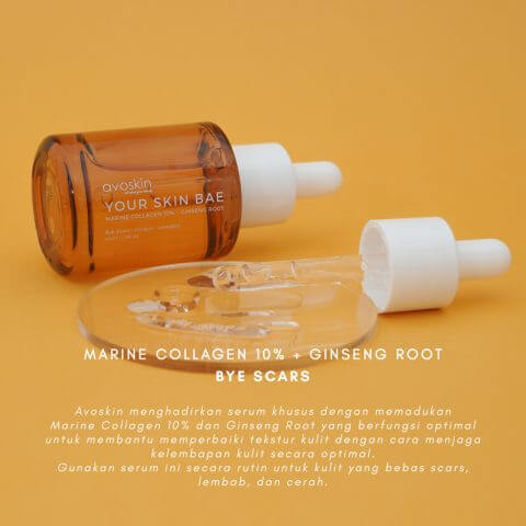 Avoskin Your Skin Bae Series Marine Collagen 10% + Gingseng Root Serum | 30 ml