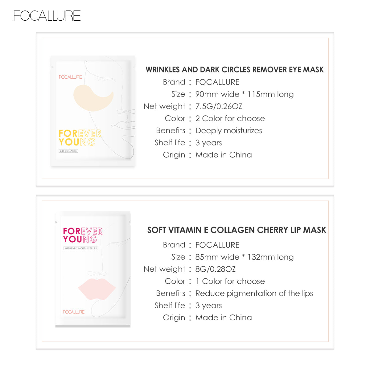 Focallure Collagen Crystal 24K Gold Pure Luxury Eye Mask FASC01 #1