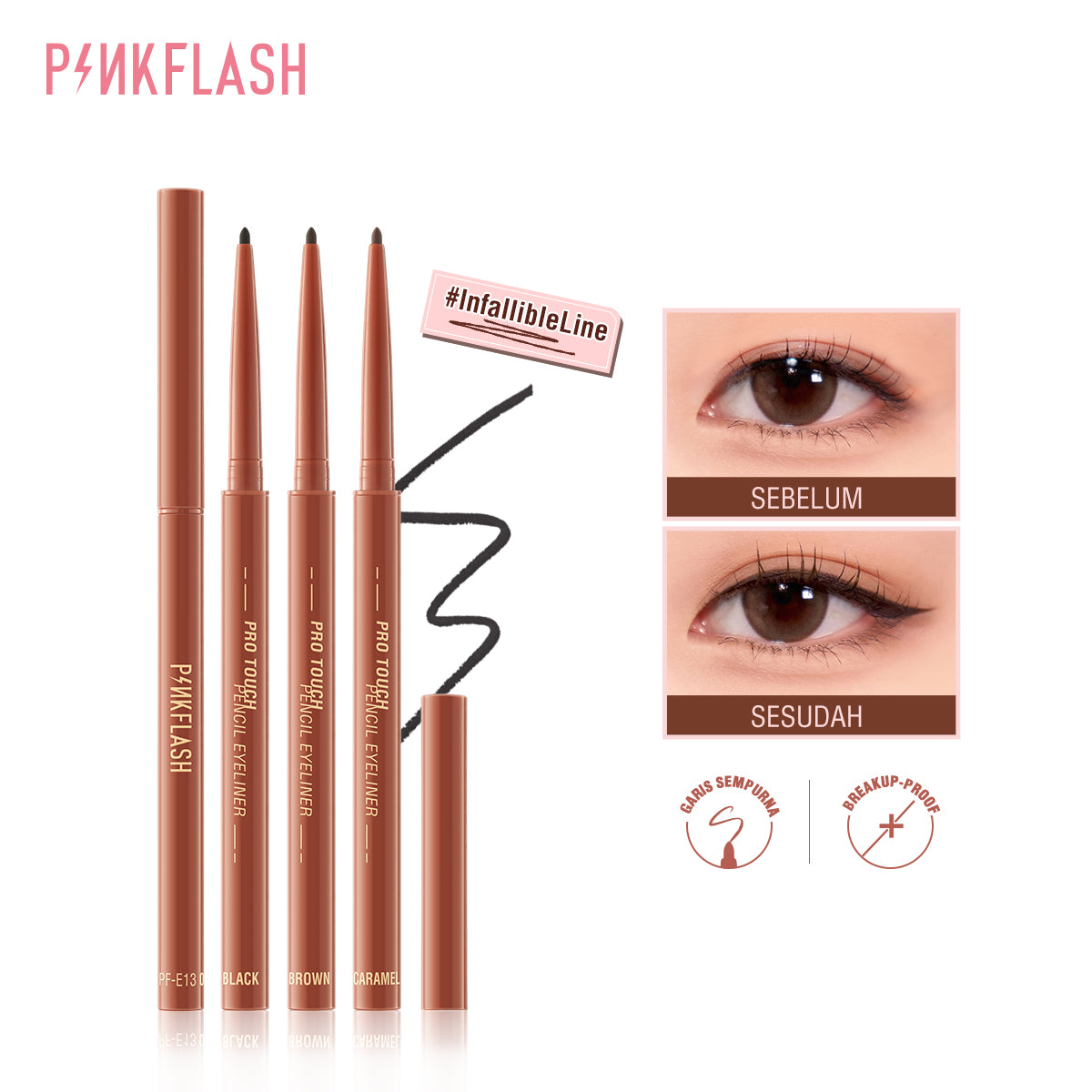 Pinkflash Pro Touch Pencil Eyeliner PF-E13 - #02