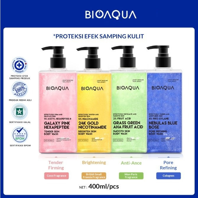 BIOAQUA 24K Gold Nicotinamide Brighten Skin Body Wash(2.0N) 400ml