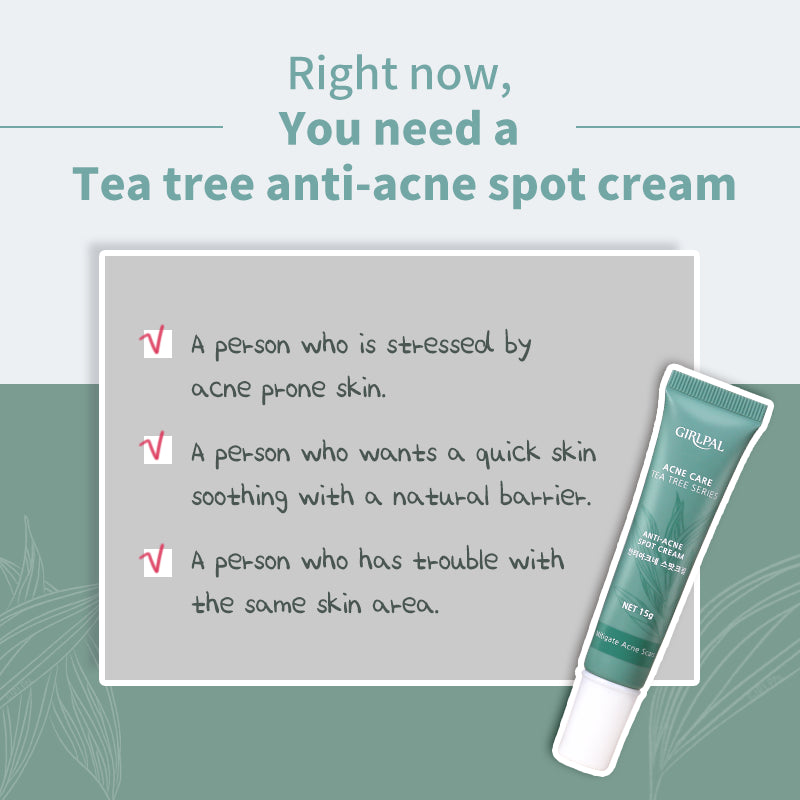 Girlpal Anti Acne Spot Cream Tea Tree Treatment Acnes Cream | 15 g