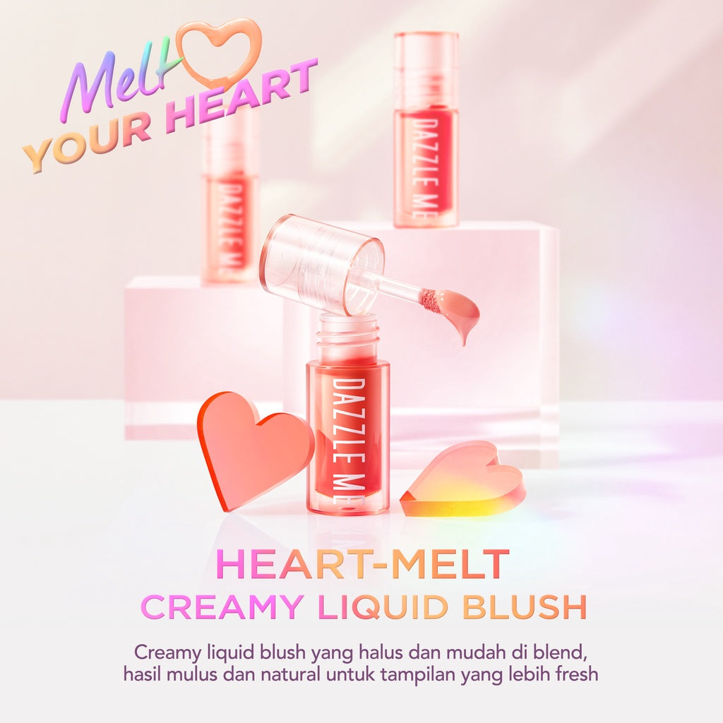 DAZZLE ME HEART-MELT CREAMY LIQUID BLUSH - 02 Cheeky Orange