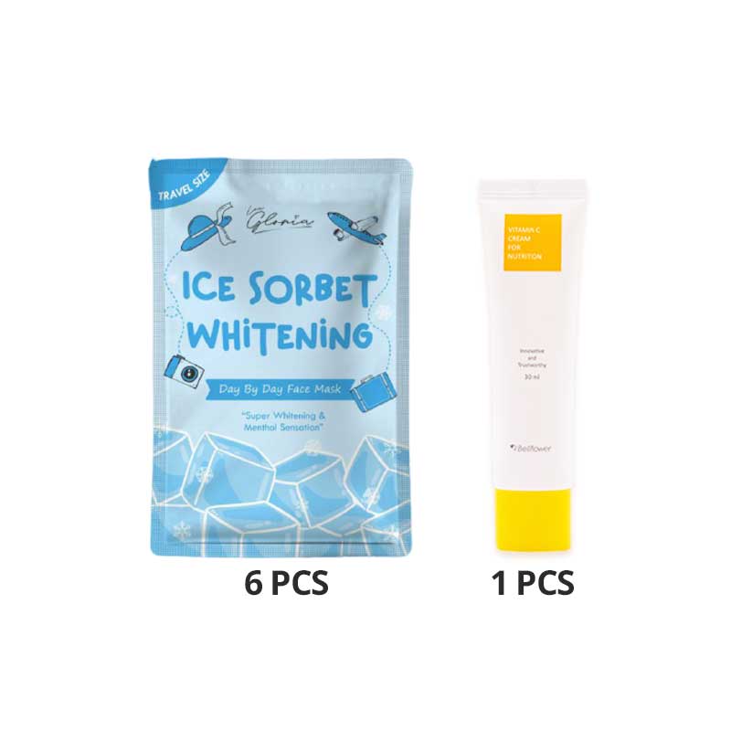 COMBO 6+1 Mask By Lea Masker Ice Sorbet | 10g FREE Bellflower