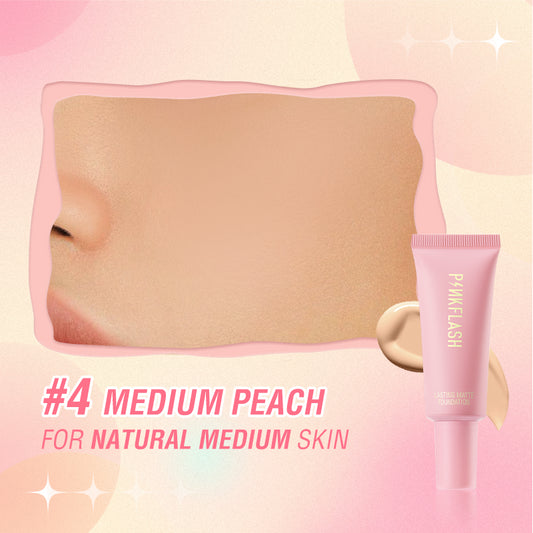 Pinkflash F03 Lasting Matte Foundation #4 Medium Peach