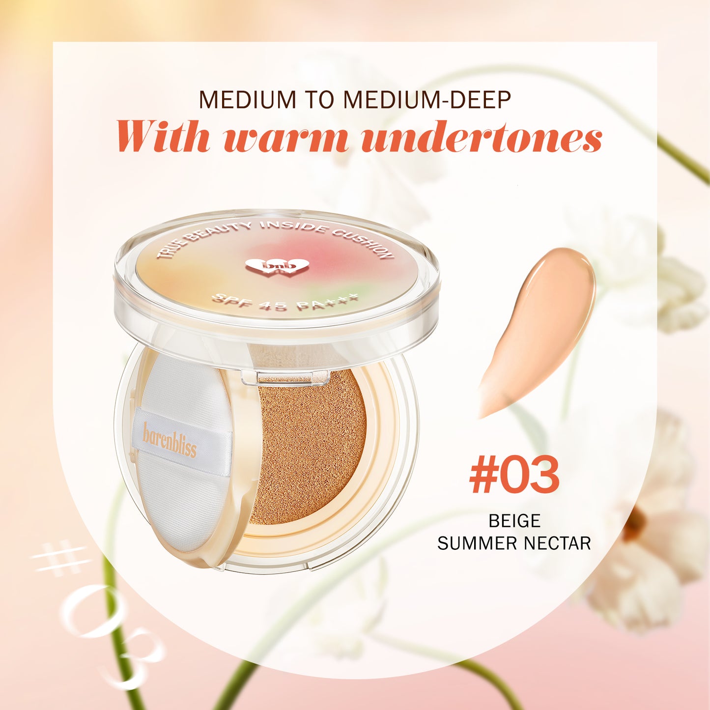 Barenbliss True Beauty Inside Cushion - 03 Beige Summer Nectar