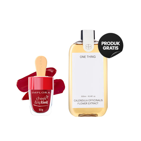 Combo 1+1 Implora Cheek & Liptint - Vampire Blood + One Thing Calendula Officinalis Flower Extract | 150 ml