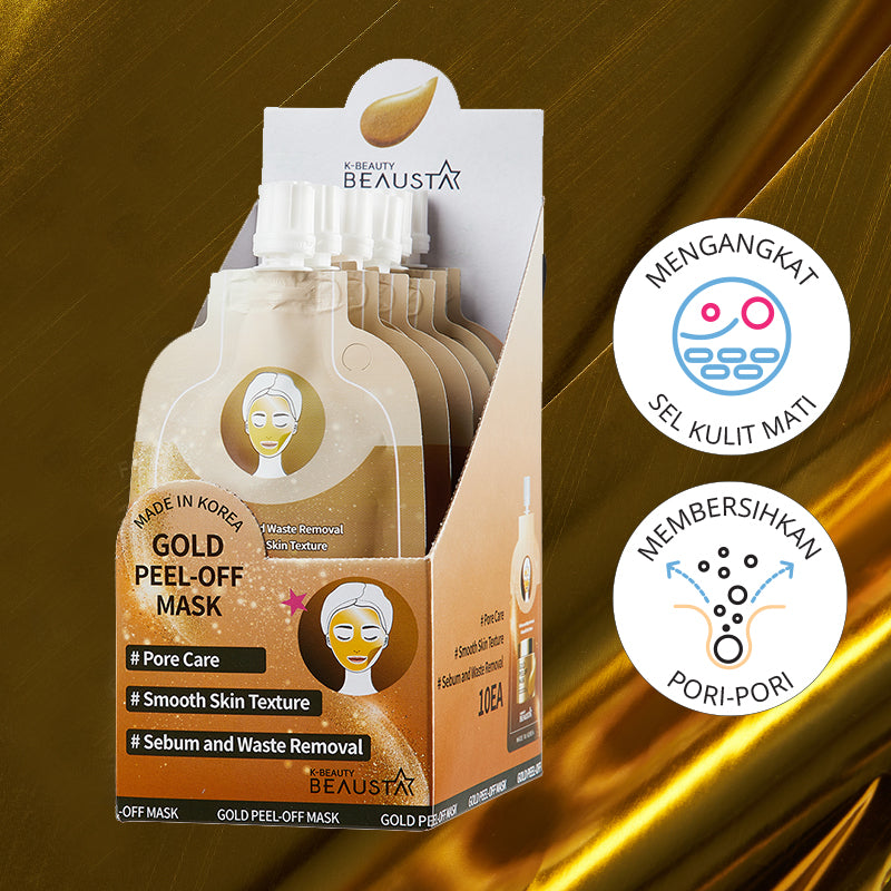 Beausta Gold Peel Off Mask | 20 ml X 10 Pcs