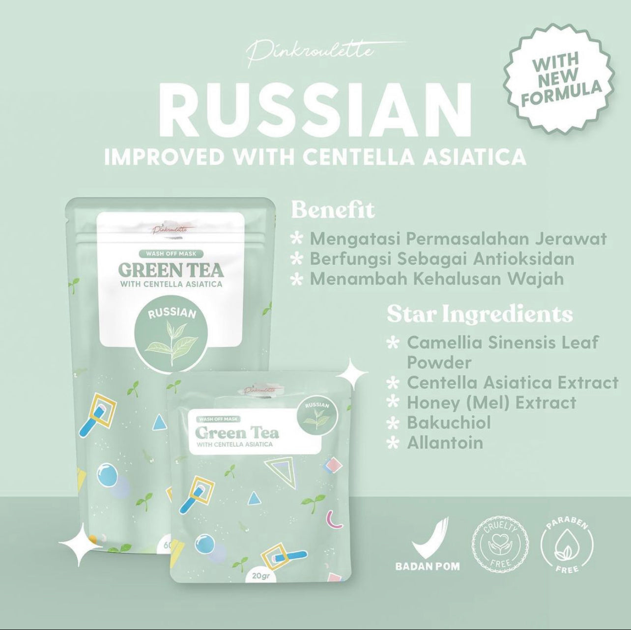 Pinkroulette Wash Off Mask Mini Russian | 20 g