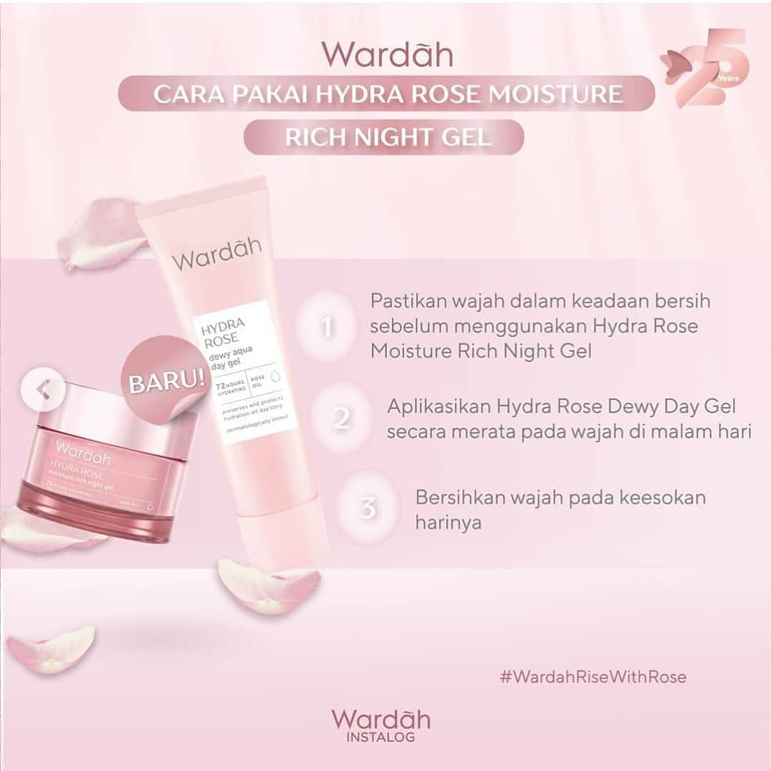 Wardah Hydra Rose Moisture Rich Night Gel | 40 g