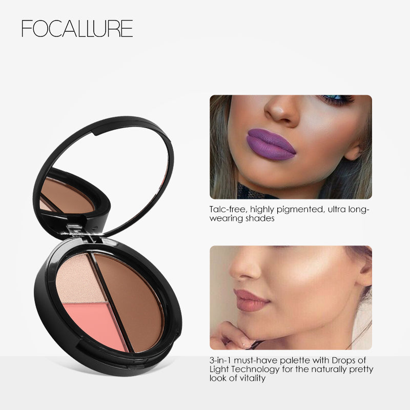 Focallure Blush Highlight Contour FA20 - #3