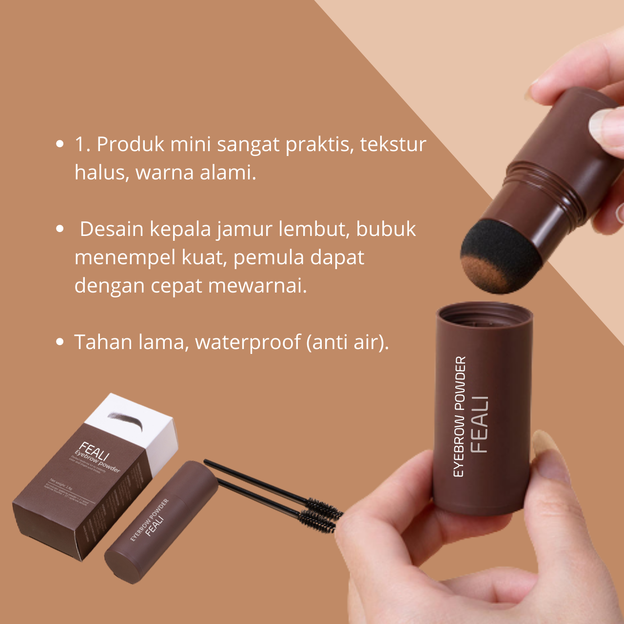 Feali Eyebrow Powder Stamp 02. Natural Brown | 2gr