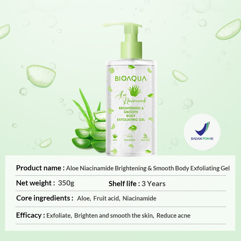 BIOAQUA Aloe Niacinamide Brightening & Smooth Body Exfoliating Gel 350g