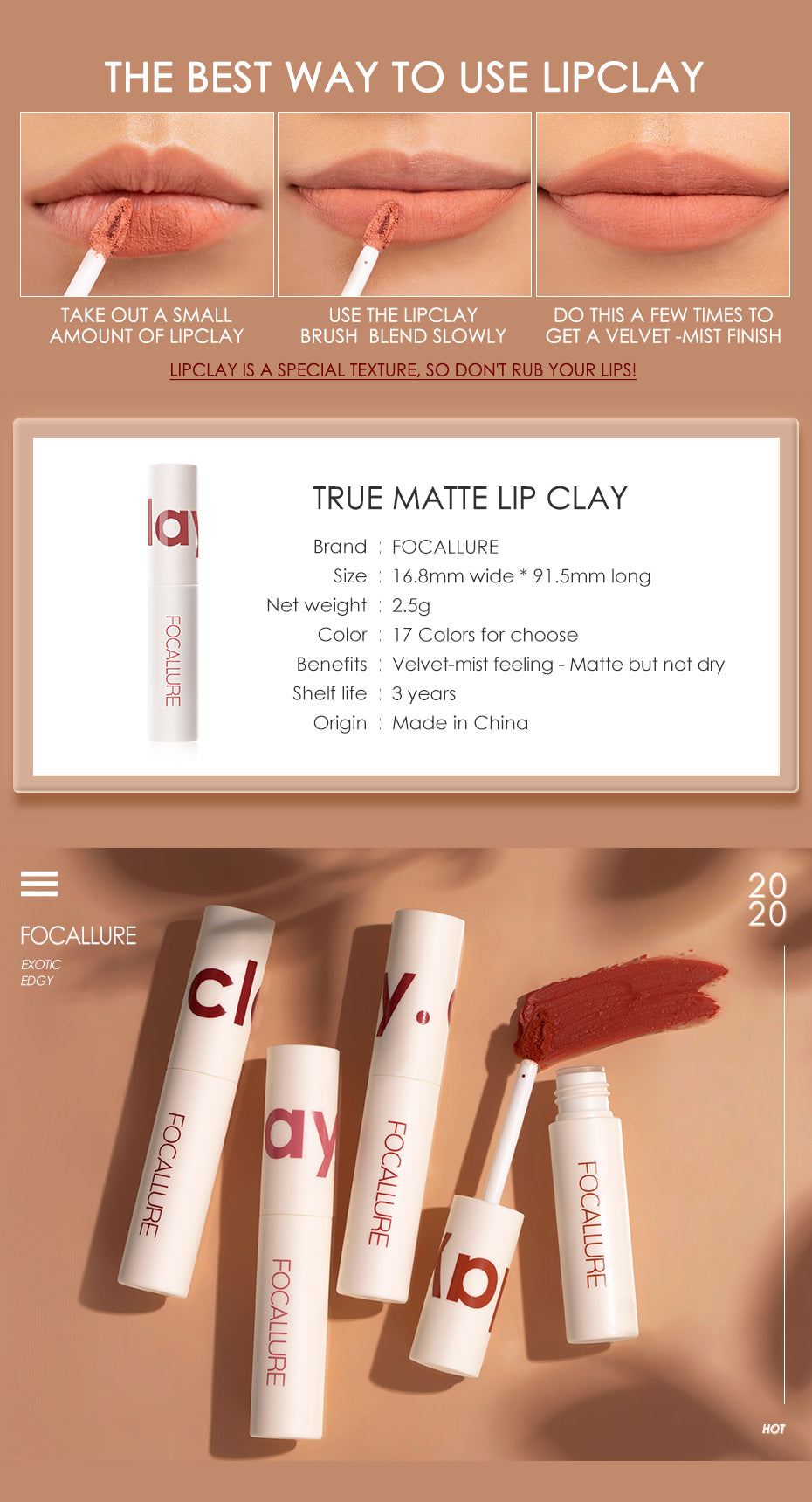 Focallure True Matte Liquid Lipstick FA179 #105