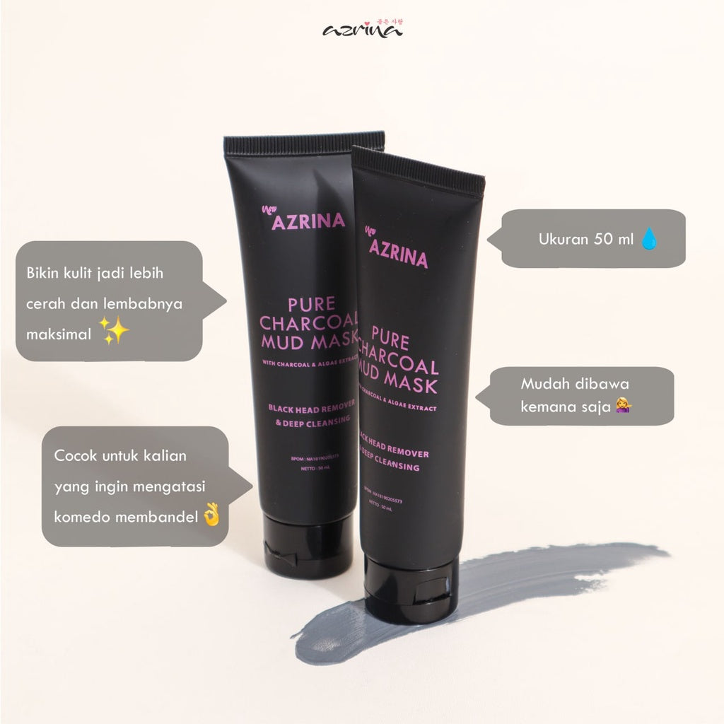 Azrina Pure Charcoal Mud Mask | 50 ml