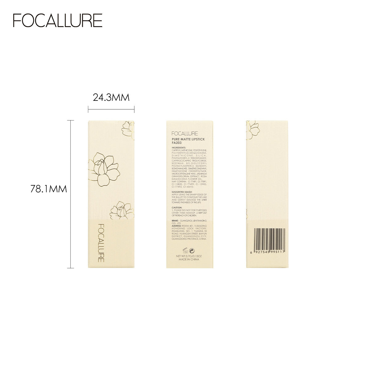 Focallure Pure Matte Lipstick FA203 #302