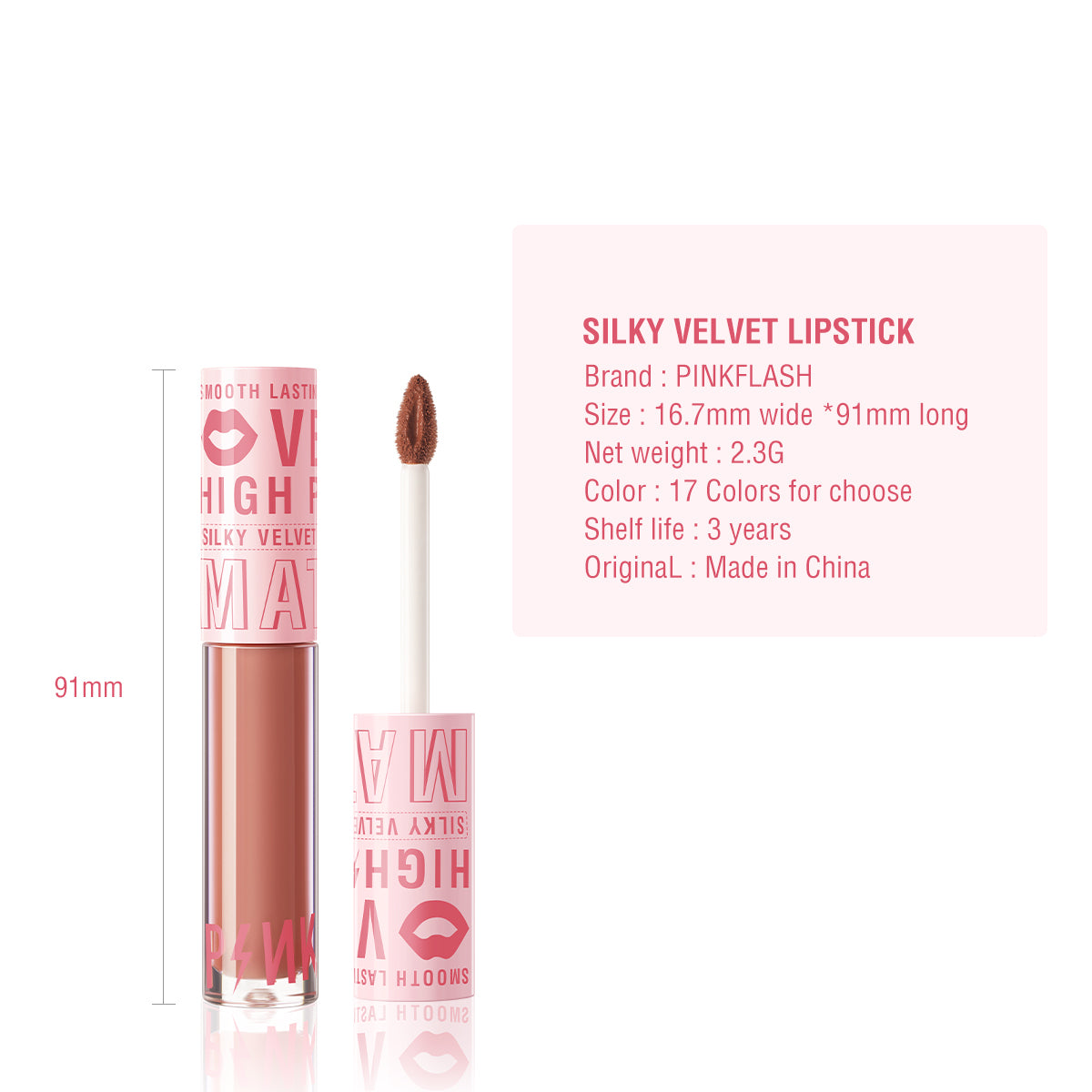 Pinkflash Silky Velvet Lip Cream PF-L04 PK01