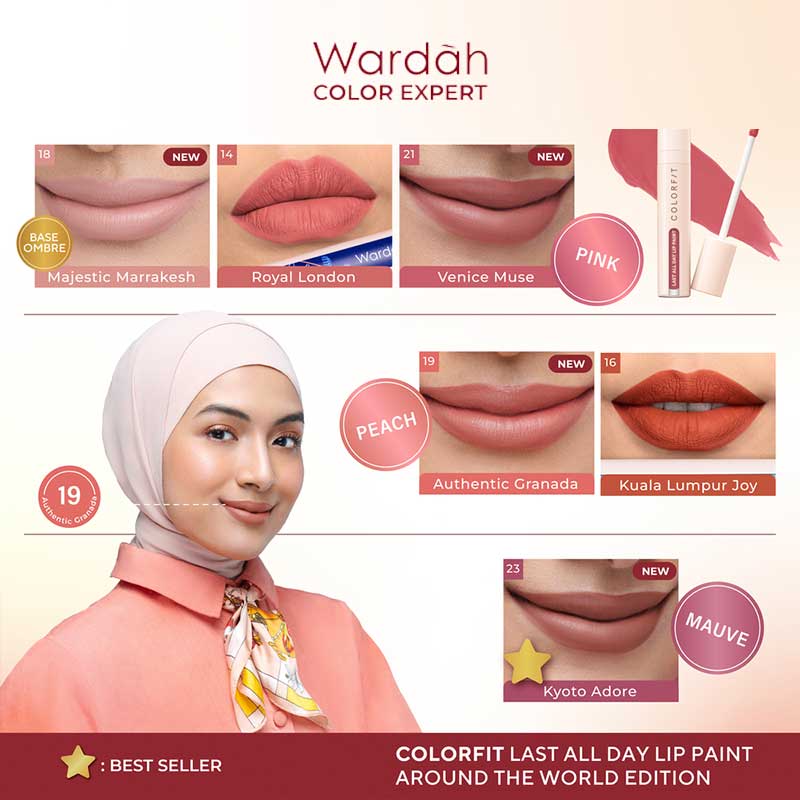 WARDAH Colorfit Last All Day Lip Paint 21 - Venice Muse | 4.2 gr