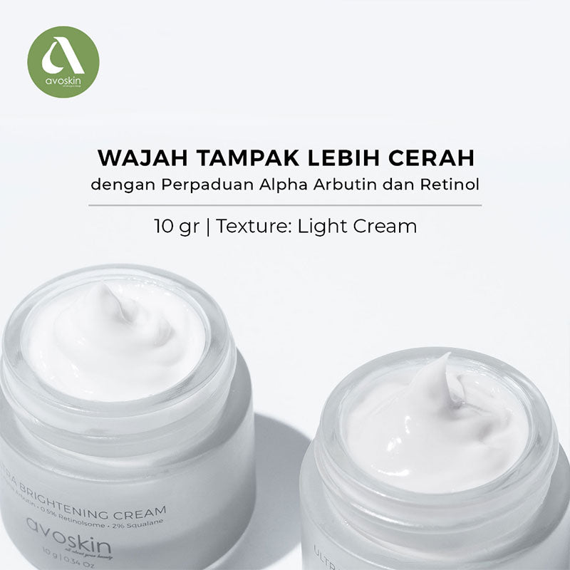 AVOSKIN Ultra Brightening Cream 3% Alpha Arbutin + 0.5% Retinolsome + 2% Squalane | 10 gr