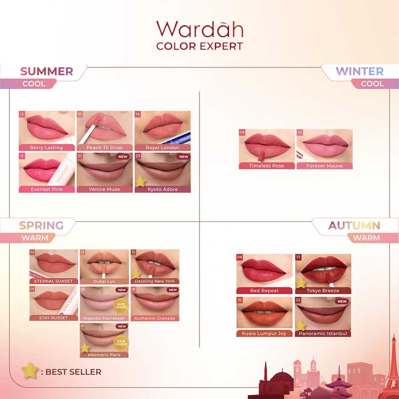 WARDAH Colorfit Last All Day Lip Paint 20 - Mesmeric Paris | 4.2 gr