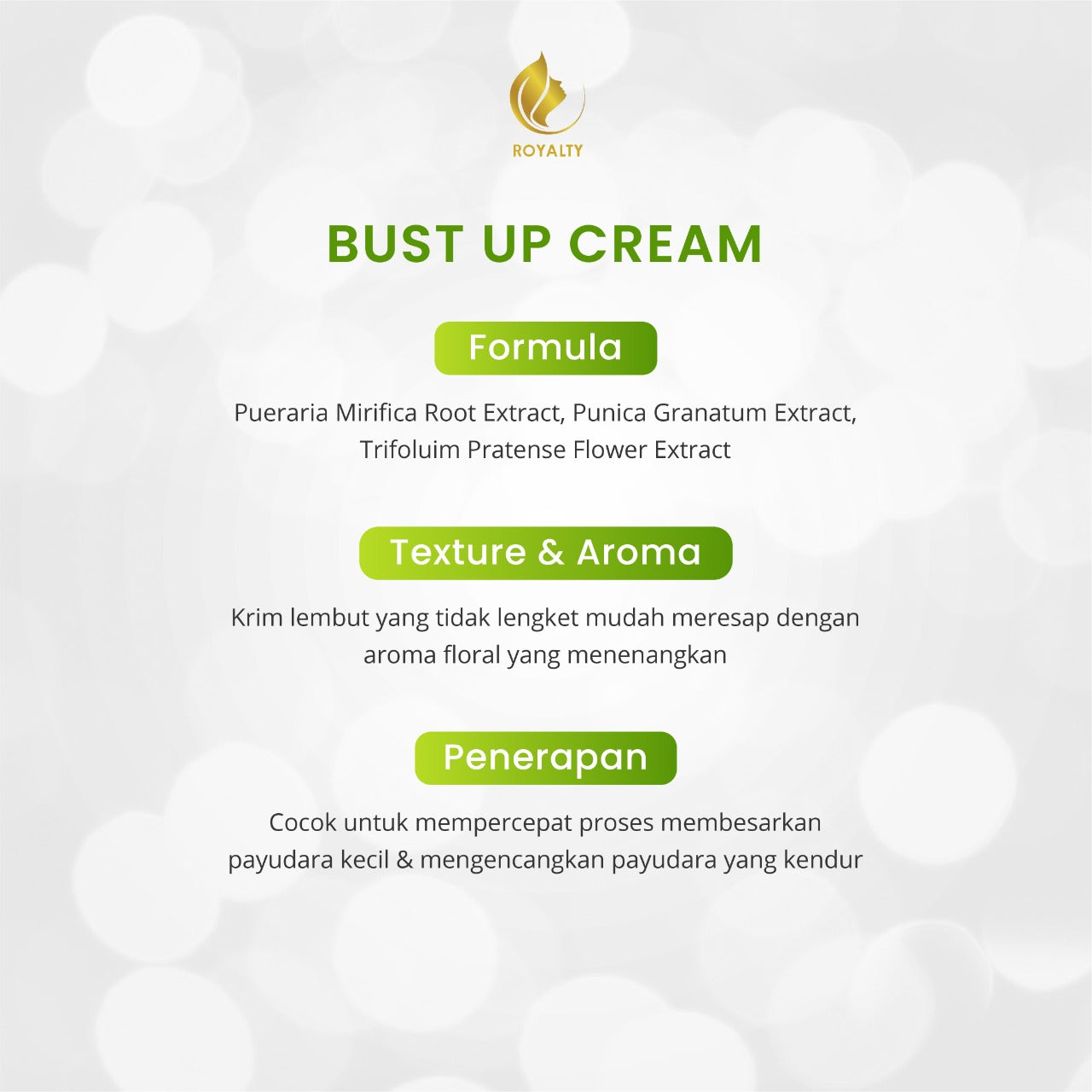 Glowpedia Royalty Bust Up Cream (Krim Pengencang Payudara) | 100 g