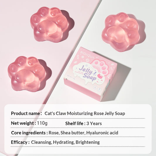 BIOAQUA Cat's Claw Moisturizing Rose Jelly Soap 110g