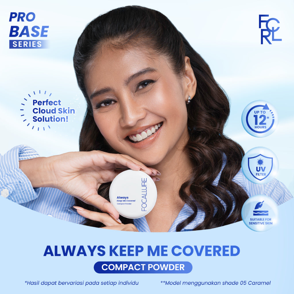 FOCALLURE Always Keep Me Covered Compact Powder - 02 PEARL