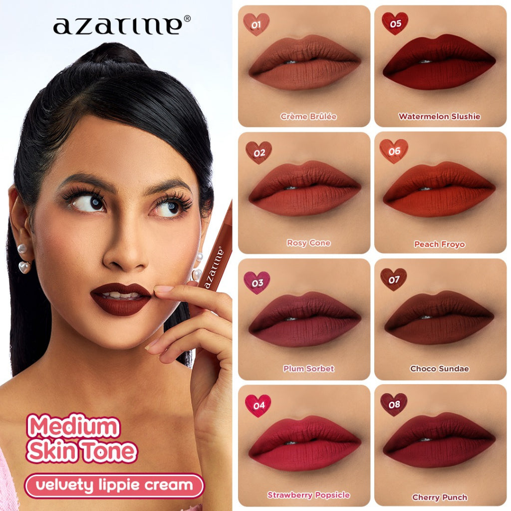 Azarine Velvety Lippie Peach Froyo - Shade 06