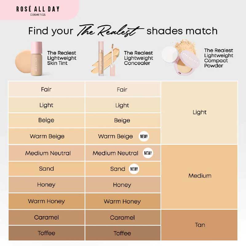 ROSE ALL DAY The Realest Lightweight Skin Tint - Toffee