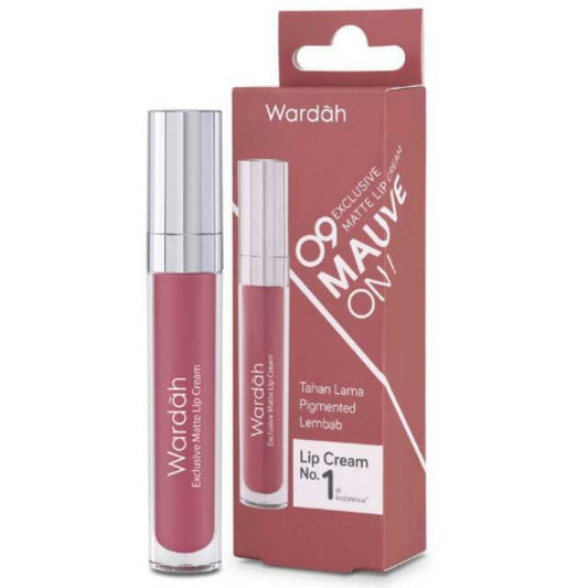 Wardah Exclusive Matte Lip Cream - 09 Mauve On | 4 g