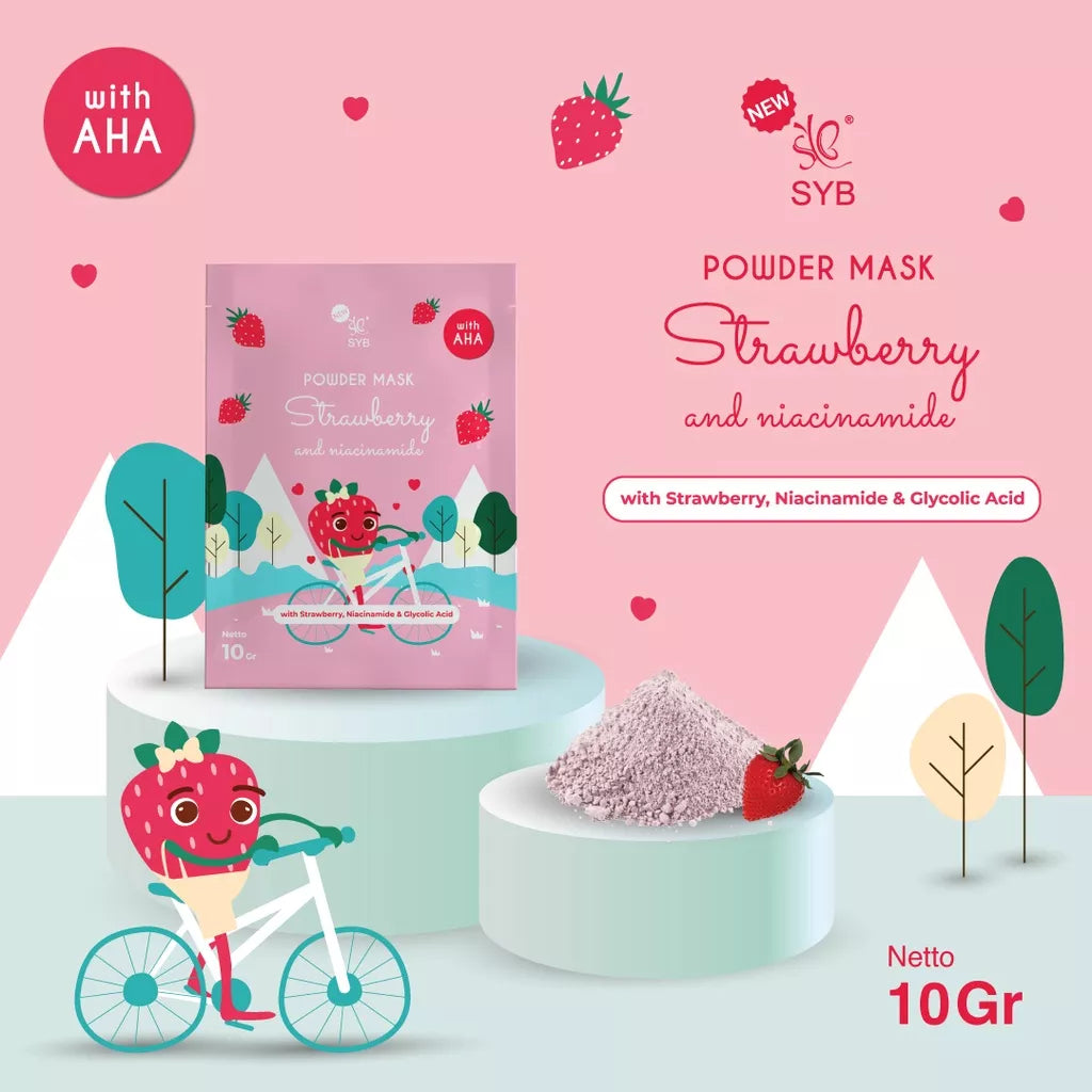 Syb Powder Mask Strawberry And Niacinamide | 10 gr