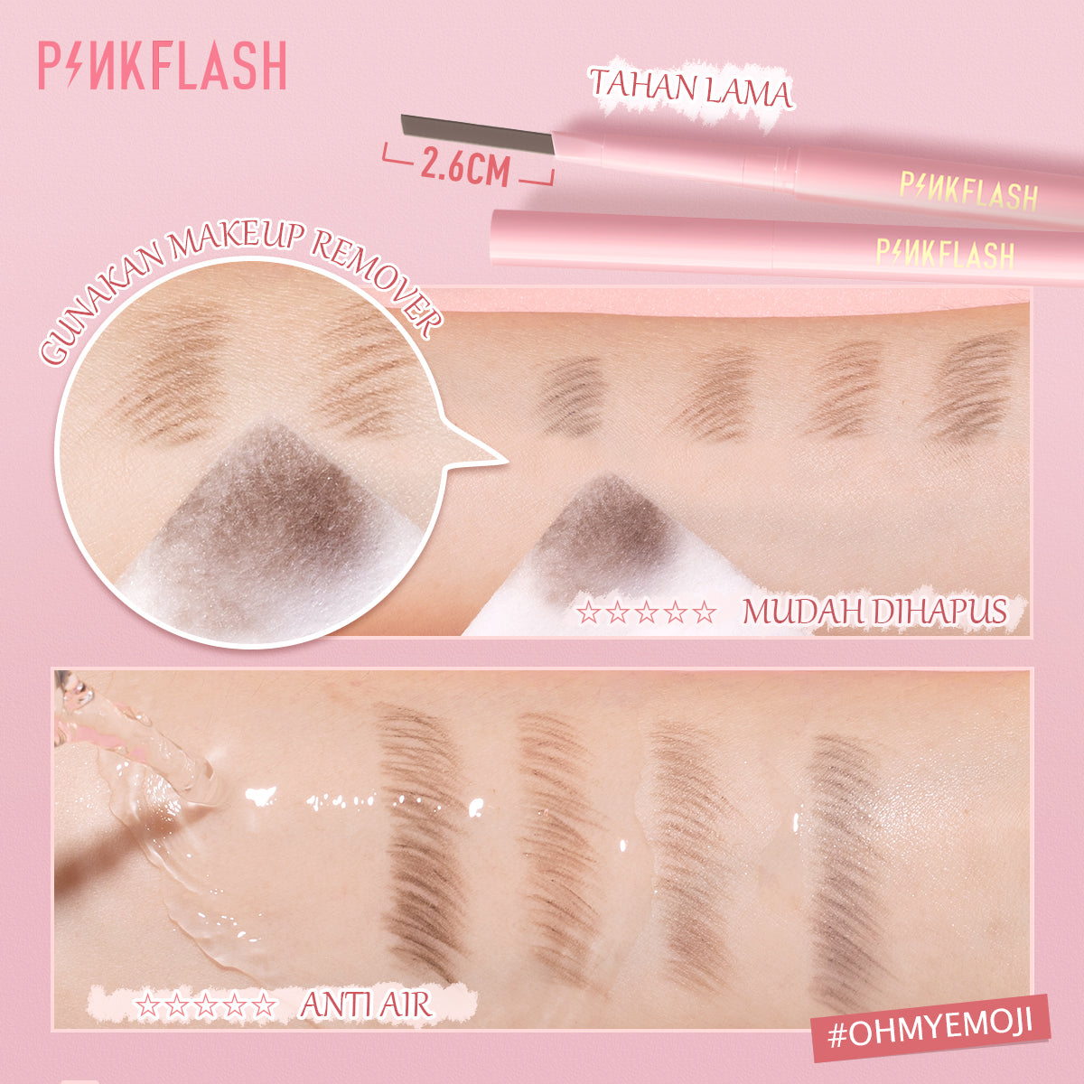 Pinkflash Waterproof Auto Eyebrow Pencil PF-E09 - #01 Natural Brown