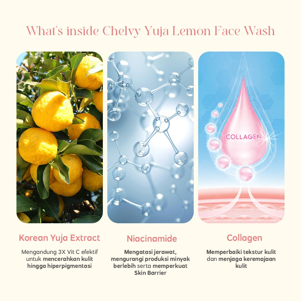 CHELVY Yuja Lemon Brightening Face Wash