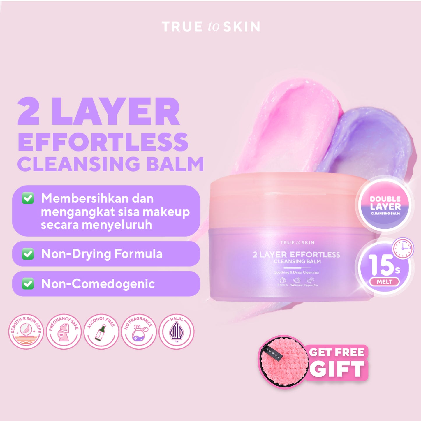 True To Skin x YUPI 2 Layer Effortless Cleansing Balm