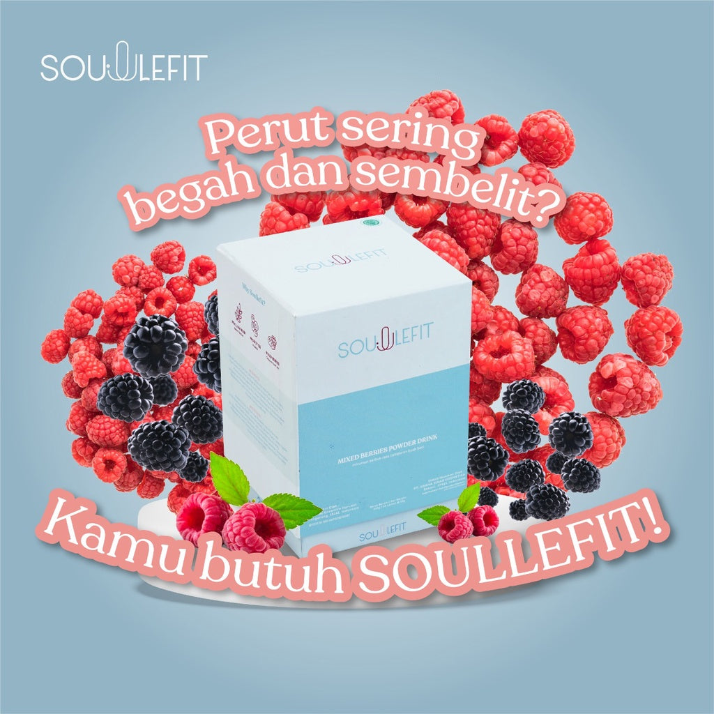 Soullefit Fiber Drink | Fiber & Probiotics Drink | 1 Box Isi 14 Sachet 210gr